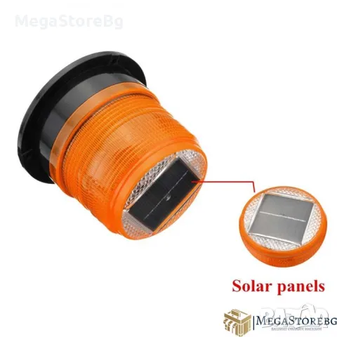 Сигнална лампа маяк 218  8 диода - соларна, снимка 2 - Аксесоари и консумативи - 47522654