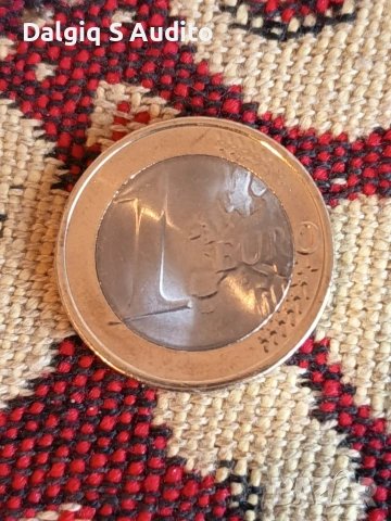 матово 1 евро , снимка 2 - Нумизматика и бонистика - 53434692