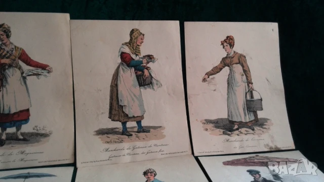 19 век Комплект от 12 гравюри от „Виковете на Париж“ от Карл Верне, снимка 6 - Антикварни и старинни предмети - 51263360