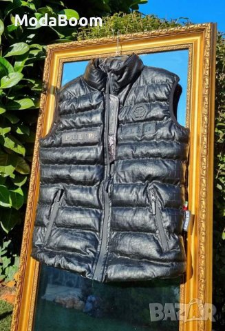 Мъжки кожен елек грейка Philipp Plein , снимка 2 - Спортни дрехи, екипи - 40597972