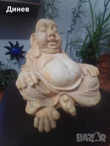 Смеещия се Буда композитен материал с добавен каменен прах, снимка 11 - Статуетки - 51695005