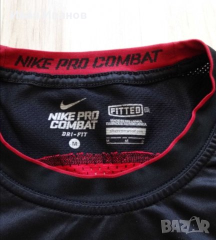 Nike Pro Combat Fitted Dri Fit мъжка спортна блуза размер М, снимка 4 - Блузи - 38076764