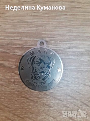 Стоманени медальони за кучета и други домашни любимци , снимка 5 - За кучета - 35527727