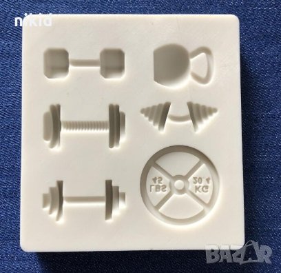 Малки Гири Гирички Тежести силиконов молд форма декорация и украса торта фондан шоколад, снимка 2 - Форми - 27134588