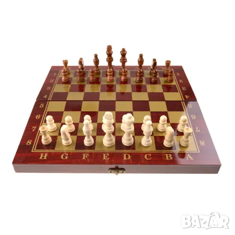 Луксозна Дъска за шах, дъска за табла, голяма, дървена шахматна дъска за табла и дама, Шахмат, Игра, снимка 2 - Шах и табла - 48169328