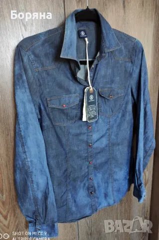 НАМАЛЕНА - Bogner Jeans нова дънкова риза , снимка 11 - Ризи - 41104394