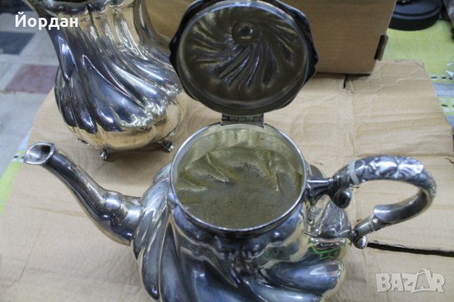 Сребърен немски сервиз 19век, снимка 5 - Антикварни и старинни предмети - 27609003
