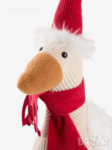 Плюшена патица за коледна украса-48 см./коледна декорация/коледна украса, снимка 2 - Декорация за дома - 52372916