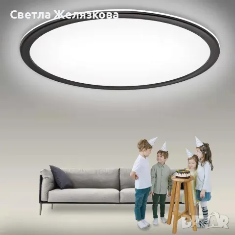 Енергоспестяваща Лед лампа за таван, 18W, 2200LM Ø29.5CM x 2.5cm, снимка 3 - Лед осветление - 47459792