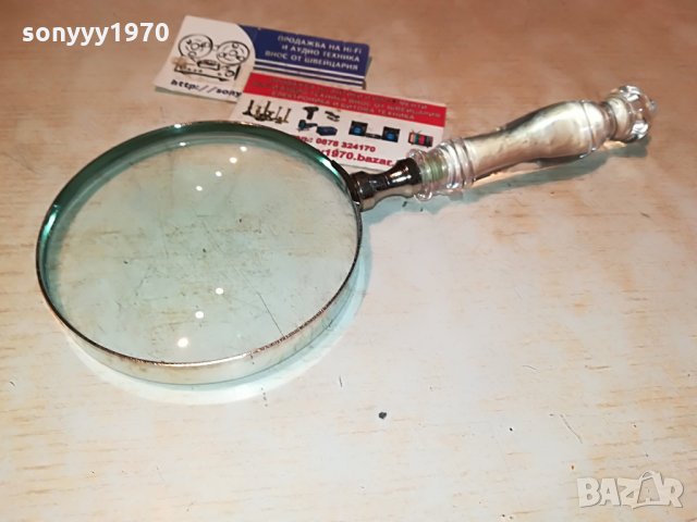 поръчана-лупа инокс стъклена дръжка-внос германия 2807211025, снимка 8 - Антикварни и старинни предмети - 33648452