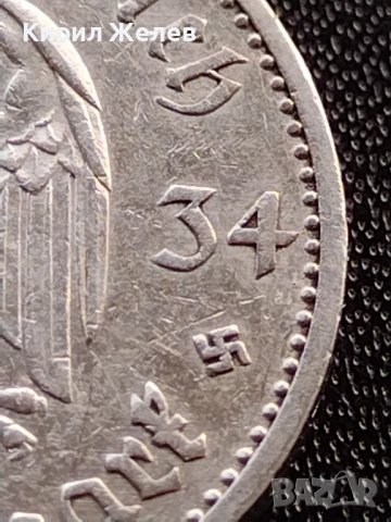 2 райхсмарки 1934г. Първа годишнина Нацистки режим. Гарнизонна църква в Потсдам сребро 35922, снимка 4 - Нумизматика и бонистика - 39345798