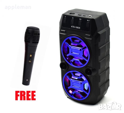 Промоция Двоен удар Bluetooth Тонколона KTS-Радио + микрофон, снимка 4 - Bluetooth тонколони - 28458554