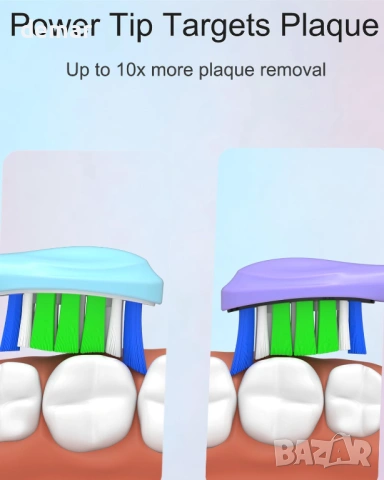 Комплект от 12 глави за четка за зъби Philips Sonicare (6 черни и 6 бели), снимка 3 - Други - 53178499