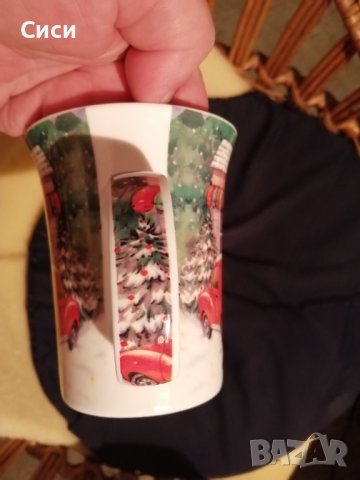 Порцеланова чаша с мотив зимен , снимка 2 - Други - 37932810