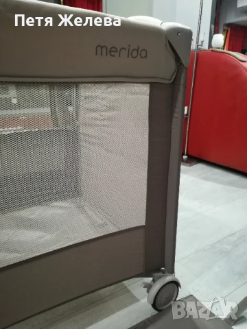 Сгъваема и преносима с падаща стена кошара/легло CHIPOLINO MERIDA, снимка 16 - Кошарки - 50711453