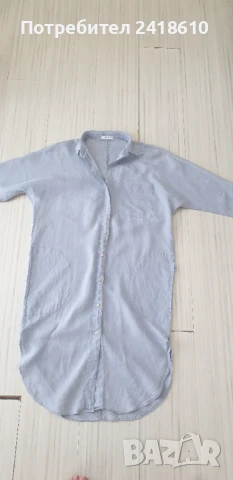 Replay Essentials Лен / Womens Shirtdress Oversize Size S /XS  ОРИГИНАЛ! Дамска Ленена Рокля!, снимка 4 - Рокли - 50697437
