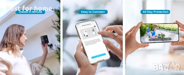 Външна камера със соларен панел IeGeek Battery Camera ZS-GX3S, снимка 10 - Комплекти за видеонаблюдение - 47359991