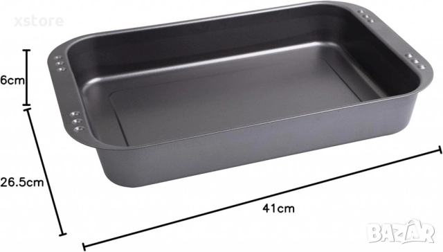 Дълбока тава за печене с незалепващо покритие, снимка 3 - Съдове за готвене - 52794270