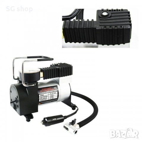 Метален Авто компресор с манометър 12V, снимка 6 - Аксесоари и консумативи - 39347717