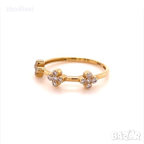 Златен дамски пръстен 1,42гр. размер:57 14кр. проба:585 модел:16484-5, снимка 2 - Пръстени - 40747868