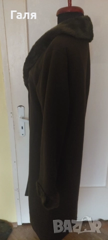 Палто с пух, цвят маслина, размер S, снимка 3 - Палта, манта - 52127248