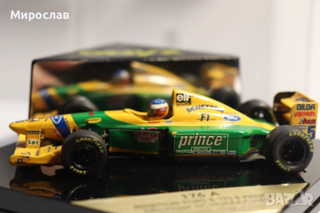1:43 ONYX BENETON FORD MICHAEL SCHUMACHER БОЛИД ФОРМУЛА F1, снимка 4 - Колекции - 52636358
