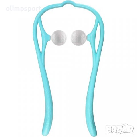 Ръчен масажор за врат с два кръгли и меки накрайника от двете страни