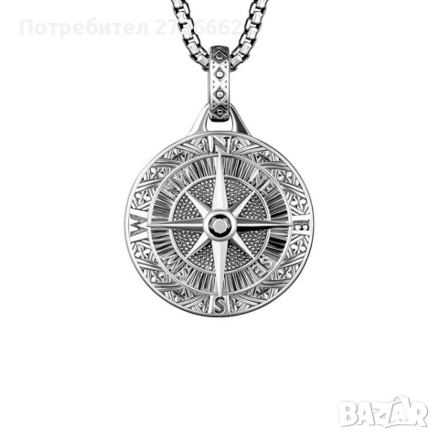 Колие " Компас " , снимка 4 - Колиета, медальони, синджири - 53442689