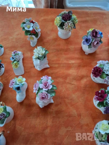 Порцеланови декорации с цветя, снимка 7 - Декорация за дома - 50924523