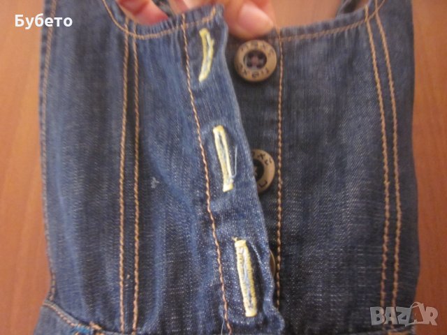 Дънков гащеризон на NEXT, снимка 2 - Детски панталони и дънки - 27226176