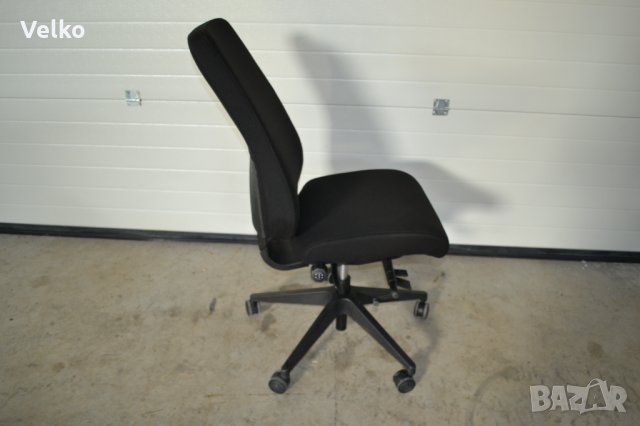 Немски офис Стол  черен текстил, снимка 2 - Столове - 33551208
