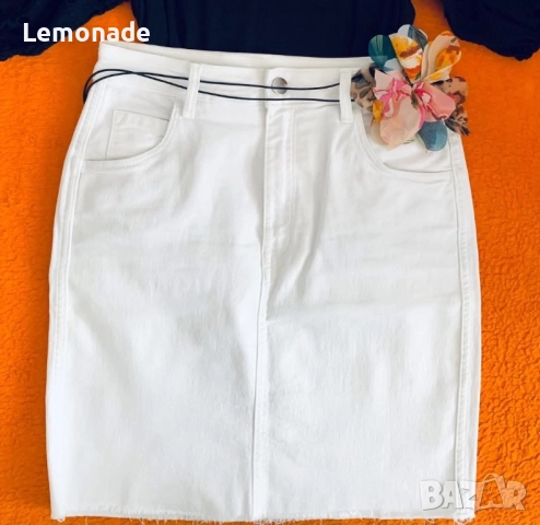 Нова дънкова пола С размер, снимка 4 - Поли - 51572075