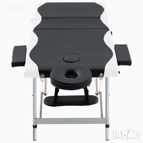 vidaXL 3-зонова сгъваема масажна кушетка, алуминий(SKU:110236), снимка 2 - Други стоки за животни - 52920659