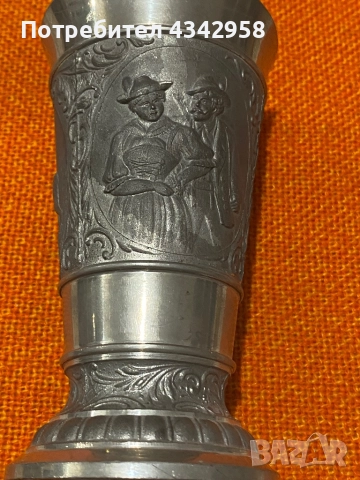 Висока чаша от 95 % калай. Германия., снимка 1