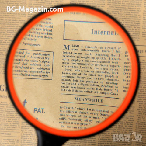 Професионална голяма увеличителна ръчна лупа 3X за четене на книги вестници стъклена с дръжка деца, снимка 15 - Други инструменти - 50920882