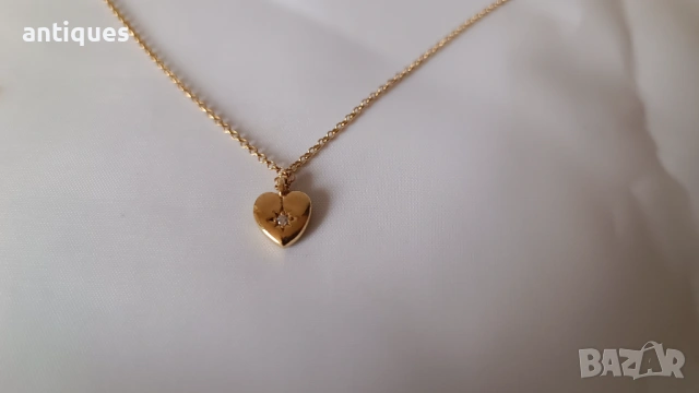 Сребърно колие с 24к позлата - ZARA - Made in Spain, снимка 4 - Колиета, медальони, синджири - 53266089