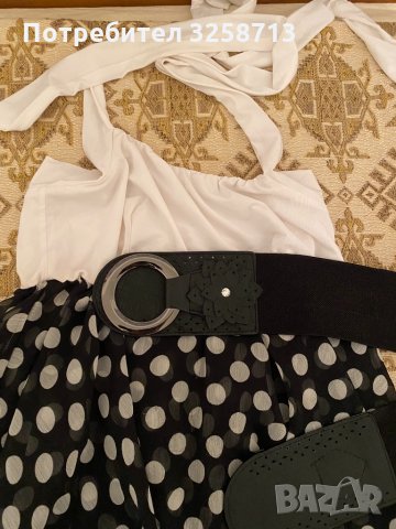 Черно-бяла рокля Junona, снимка 2 - Рокли - 35222669