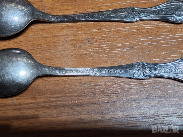 Руски антикварни лъжички МНЦ от 70те години, снимка 5 - Антикварни и старинни предмети - 52445808