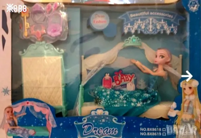 Детски комплект Спалнята на принцесата Елза ,с Гардероб и аксесоари 120497, снимка 2 - Кукли - 48247871