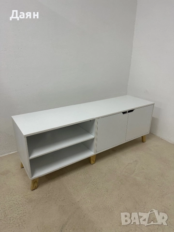 ТВ скрин VASAGLE, дължина 140 см с 2 врати, регулируем рафт, за телевизори до 65 инча, снимка 2 - Скринове - 52581414