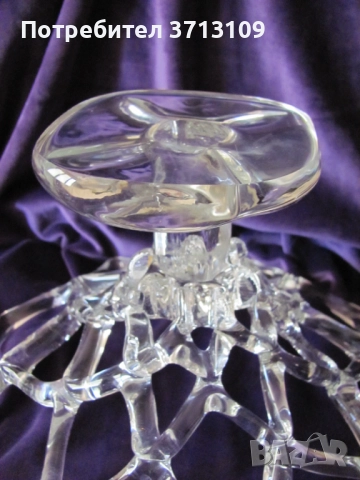 Уникат, Красива кристална фруктиера , ръчна изработка, снимка 8 - Декорация за дома - 51682934