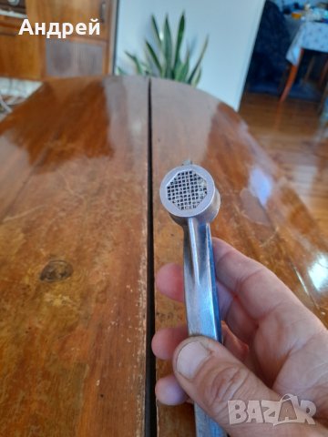 Стара алуминиева преса за чесън #8, снимка 6 - Други ценни предмети - 43561684