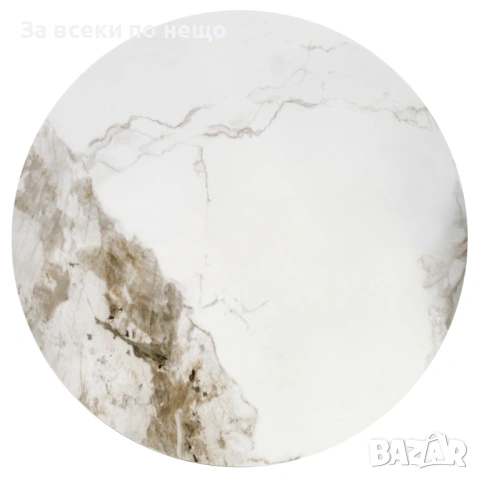 Холна маса CECILIA кръгла бял мрамор/сиво/златно Код P1851, снимка 4 - Маси - 53278544