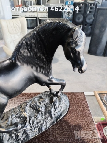 МАСИВНА БРОНЗОВА ФИГУРА НА КОН, снимка 4 - Колекции - 53117995