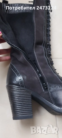 Дамски кожени боти и ботуши , снимка 4 - Дамски ботуши - 51921614