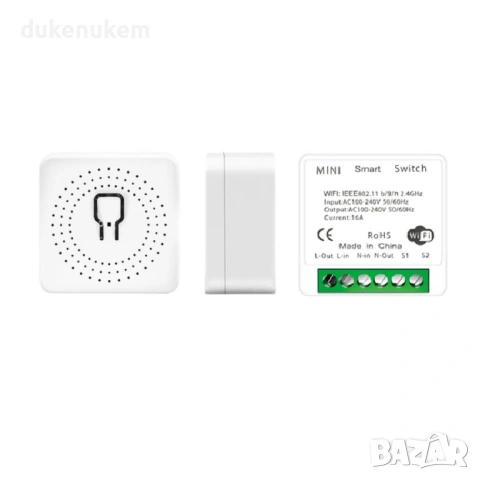 2 бр. WiFi смарт ключ Liakai 16A – Tuya / SmartLife, Alexa и Google Home