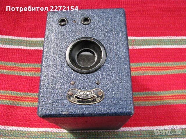 Син фотоапарат Coronet камера, снимка 4 - Антикварни и старинни предмети - 28423467