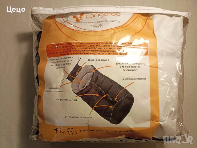 Термо чувалче за количка Тъмно синьо. Cangaroo Fluffy