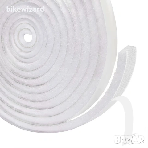 Самозалепващо се уплътнение за врата с четка 9 мм (Ш) x 15 мм (Д) x 6 М (Д), НОВО