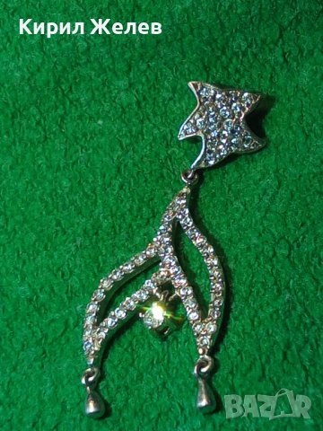 ПРЕКРАСНА СКЪПОЦЕННА СРЕБЪРНА ОБЕЦА РОДИРАНО СРЕБРО 925 ПОДХОДЯЩА и за АРТ ВИСУЛКА / МЕДАЛЬОН 19283, снимка 2 - Обеци - 40532488